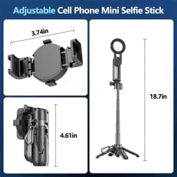 2025 New 4 in 1 Multifunctional Magnetic Selfie Stick, Universal 360째 Rotation Phone Tripod with Remote Control, Portable Extendable Mag Tripod - Thumbnail 3