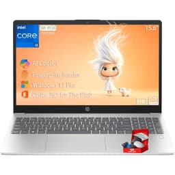 HP 2026 15.6" FHD Laptop Computer, Intel i3-N305(Up to 3.8GHz), 32GB RAM|512GB SSD, WiFi 6, Fast Charge, AI Copilot - Thumbnail 1