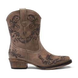 DREAM PAIRS Women's Cowboy Cowgirl Western Ankle Boots Low Chunky Heels Square Toe Fall Short Booties Shoes - Thumbnail 3