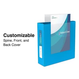 3" Staples Heavy-Duty View Binder with D-Rings Light Blue 976042 - Thumbnail 3