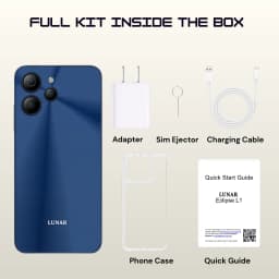 Lunar Eclipse L1 5G Unlocked Smartphone, 128GB, 6.79", Aura Blue ,Fast Charging, AI Camera - Thumbnail 5