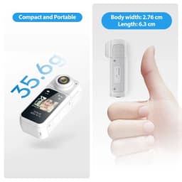 Mini Action Camera 64GB ,Thumb POV Portable Body Cam Wearable Video Recorder, Helmet Mount, Magnetic Sport DV for Cycling, Motorcycle ,Pet, Vlog - Thumbnail 7