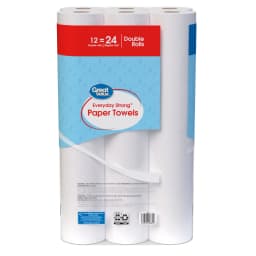 Great Value Everyday Strong Paper Towels, 12 Double Rolls - Thumbnail 2