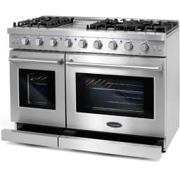 Cosmo 48 in. Double Oven Gas Range & Dishwasher & Wine Cooler & Refrigerator Set - Thumbnail 19
