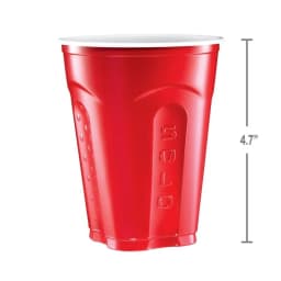 Red Solo Party Plastic Disposable Cups, 18 oz, 50 Count - Thumbnail 6