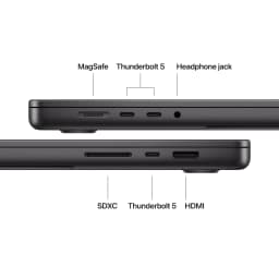 (CTO) Apple 16-inch MacBook Pro: M5 Pro chip w 18-core CPU - 20-core GPU, 64GB, 1TB, Space Black - Thumbnail 5