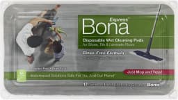 Bona Disposable Wet Cleaning Pads for Hard-Surface Floor Cleaner, White - Thumbnail 3