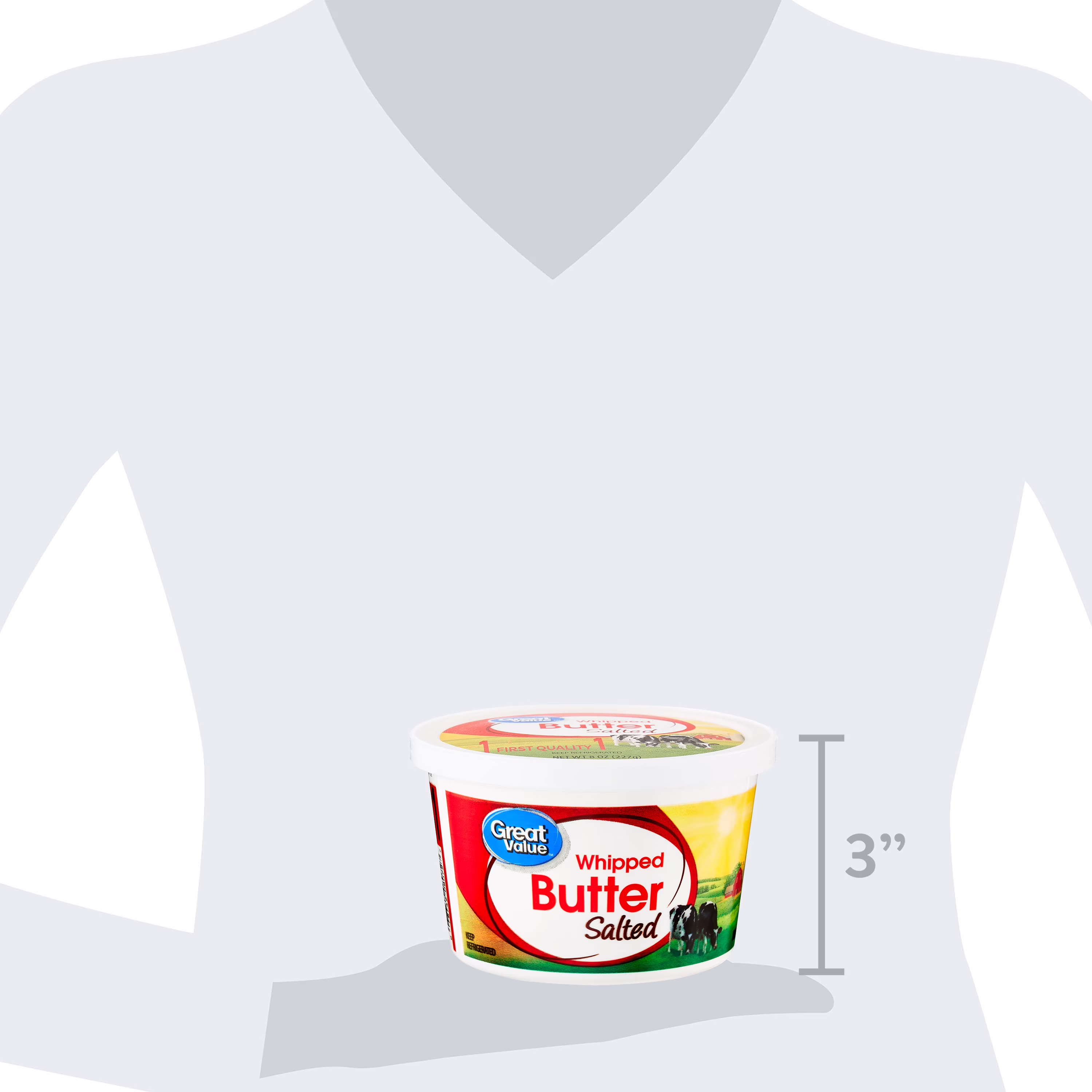Great Value Salted Whipped Butter, 8 oz Tub - Thumbnail 6