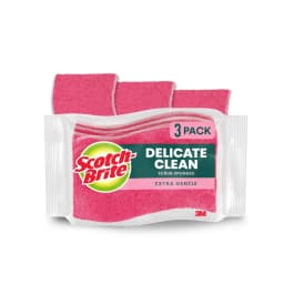 Scotch-Brite Sponge for Delicate Surfaces, Gentle Safe Clean, 3 Scrubbers - Thumbnail 1