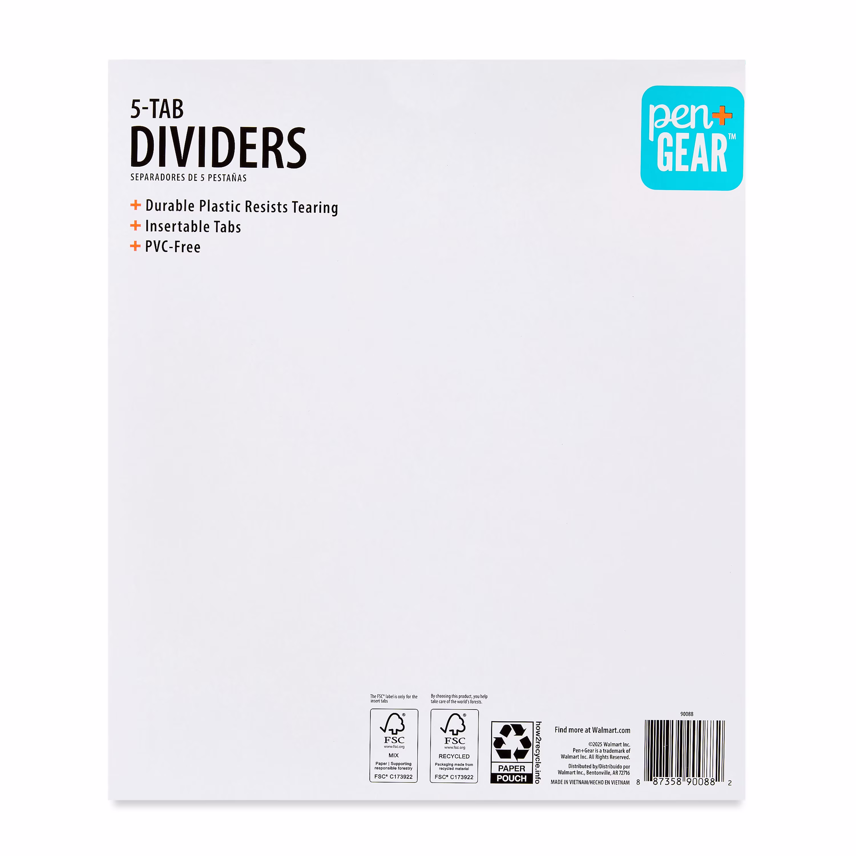 Pen+Gear Index Tab Dividers, 8 Tabs, Letter Size, Multi-Color, 8 Count - Thumbnail 2