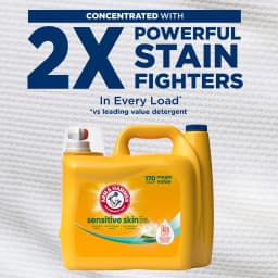 ARM & HAMMER Sensitive Skin Plus Fresh Scent Liquid Laundry Detergent 170 fl oz, 170 Loads - Thumbnail 3