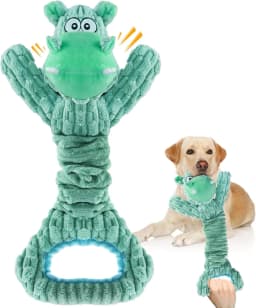 Dog Toy for Aggressive Chewers：Large Plush Dog Toys with Squeaker to Keep Them Busy - Thumbnail 1
