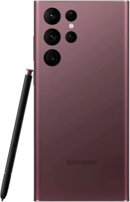 Restored Samsung Galaxy S22 Ultra 5G SM-S908U 128GB Burgundy (US Model) - Factory Unlocked Cell Phone (Refurbished) - Thumbnail 3