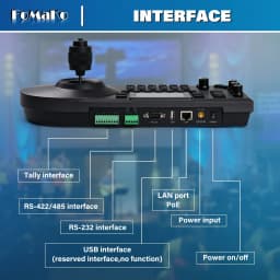 FoMaKo 4K PTZ Camera HDMI NDI 20X Live Streaming Camera Bundle(K20UH+KC608) - Thumbnail 8