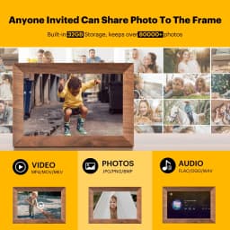 Kodak 10-inch WIFI Digital Picture Frame with 32GB Storage, IPS Touch Screen, Gift for Loved One – Wood - Thumbnail 6