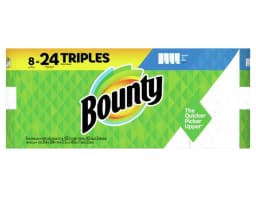 Bounty Select-A-Size Paper Towels, White, 8 Triple Rolls - Thumbnail 1