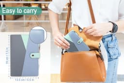 Money Saving Binder with Cash Envelopes, Including Zipper PVC Pockets, Cash Envelopes, Stickers and Pen, Blue - Thumbnail 4