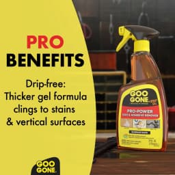 Goo Gone Pro-Power Heavy Duty Tape, Adhesive & Grease Remover Spray Gel, Orange Citrus Scent, 24 oz, 1 count - Thumbnail 4