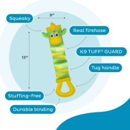 Outward Hound Fire Biterz Zebra Firehose Tug of War Dog Toy - Thumbnail 3