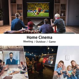 FLZEN F1A 1.2:1 Throw 1080p 1080P Full HD Home Theatre Video Projector, Black - Thumbnail 13