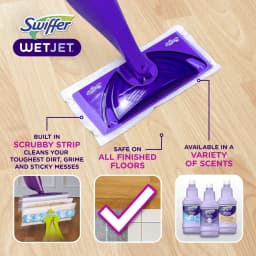 Swiffer Wet Jet Mopping Floor Cleaner Bundle Includes 1 Spray Mop Device, 20 Mop Pad Refills & 1 Fresh Scent Mopping Solution - Thumbnail 6