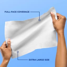 Q-tips Clean Disposable Face Towels for Hygienic Daily Cleansing, 100% Cotton, 50 Count - Thumbnail 6