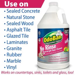 OdoBan Pet Solutions No Rinse Neutral pH Floor Cleaner Concentrate, Splash O' Citrus Scent, 2 Gallons - Thumbnail 2