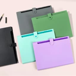SUMMIT - Expanding File Folder with 8 Pocket, Letter Size Accordion File Organizer, Portable Folders for Documents, Cute Paper Organizer, Filling - Thumbnail 6