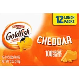 Goldfish Cheddar Cheese Crackers, Snack Packs, 1 oz, 12 Count Multi-Pack Tray - Thumbnail 8
