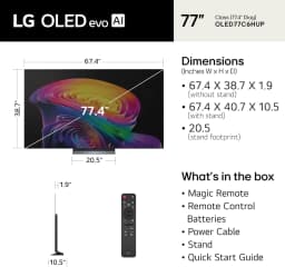 LG OLED77C6HUP 77 Inch Class OLED AI C6 4K Smart TV with 2 Year Amber Protection Plan (2026) - Thumbnail 3