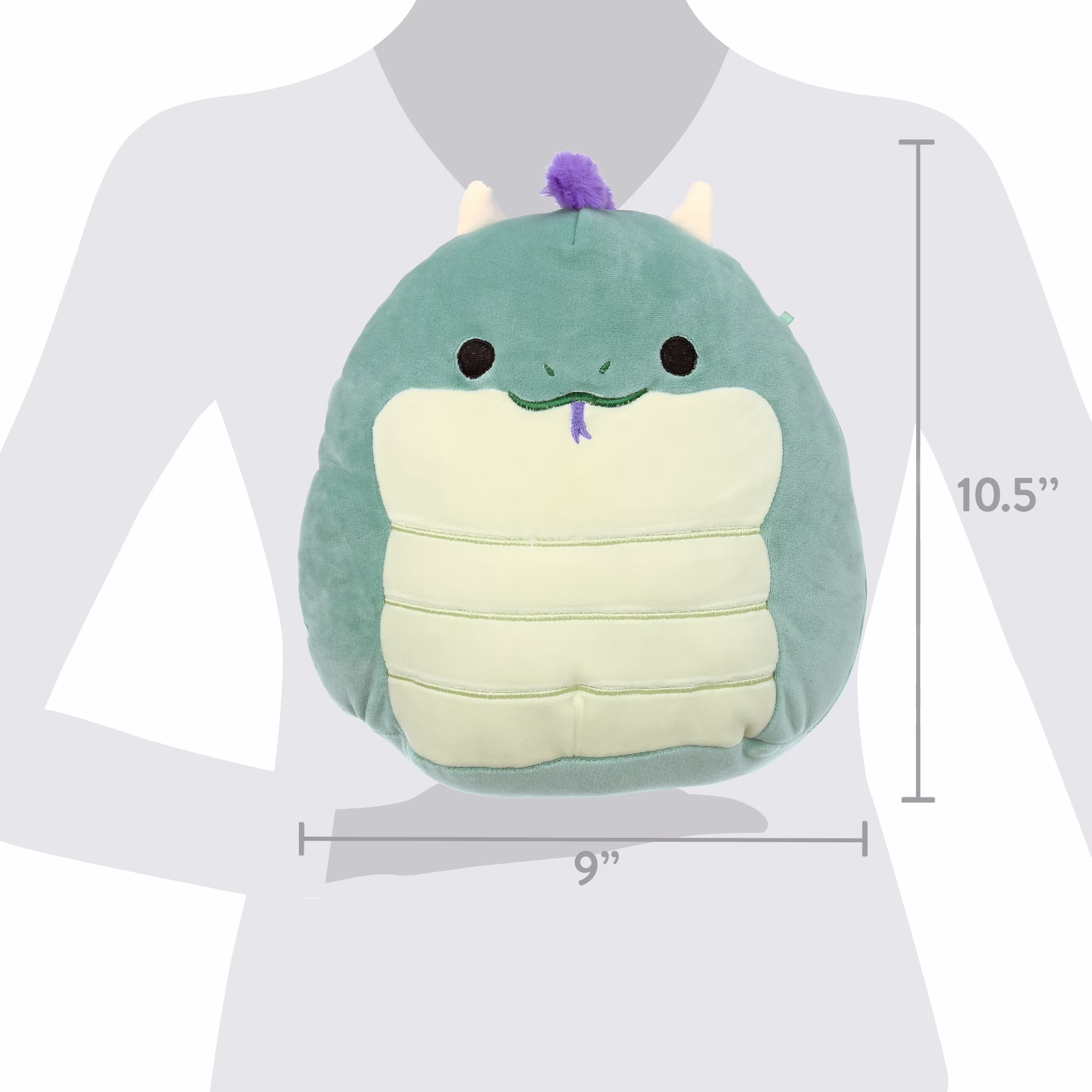 Squishmallows Original 10-Inch Magtus The Snake - Official Jazwares Plush - Collectible Soft & Squishy Snake Stuffed Animal - Thumbnail 6