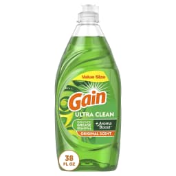 Gain Ultra Dishwashing Liquid Dish Soap, Original Scent, 38 fl oz - Thumbnail 1