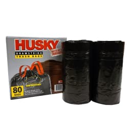 Husky Large Trash Bags, 30 Gallon, 80 Bags - Thumbnail 2