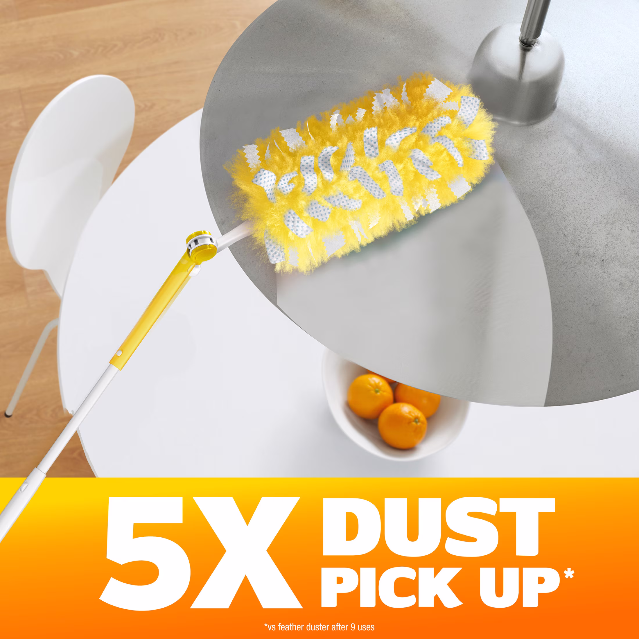 Swiffer Heavy Duty 3 ft Extendable Duster Kit with Refills, Unscented, 1 Handle + 3 Refills - Thumbnail 6