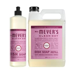 MRS. MEYER'S CLEAN DAY Dish Soap Refill Peony Scent, Set Includes 48 oz. Refill and 16 oz. Bottle - Bundle of 2 Items - Thumbnail 1