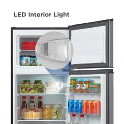 Mainstays 7.2 cu. ft. Energy Star 2-Door Refrigerator/Freezer with LED Lighting - Thumbnail 7