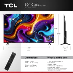 TCL 50" Q Series QLED 4K UHD HDR Smart Google TV (NEW 2025) - Dolby Vision, Dolby Atmos, Motion Rate 240, HDR 10+ - Thumbnail 3
