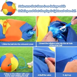 Calming Jumbo Ball for Dogs | Herding Ball with Tabs | Durable Tear-resistant Inflatable Big Balls | Heavy-Duty Herding Balls with Straps for Dog - Thumbnail 6