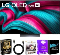 LG OLED65C5KIT1 OLED evo AI 4K Smart TV) w/A9 Gen8, 144Hz, Dolby Vision/Atmos, HDR10, AI Upscaling, Alexa + UAX 4K HDM - Thumbnail 1