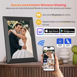 GIROOL Digital Picture Frame, WiFi Digital Frame with 10.1" IPS Touch Screen, Electronic Photo Frames Built-in 32GB Memory, Share Instant Photo - Thumbnail 3