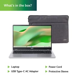 Acer Chromebook 315 15.6-inch FHD (1920 x 1080) Laptop with Google AI, 4GB RAM, 128GB eMMC, Sparkly Silver - Thumbnail 9