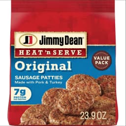 Jimmy Dean Heat 'N Serve Original Pork Breakfast Sausage Patties, 26 Count (Frozen) - Thumbnail 1