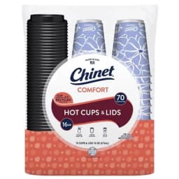 Chinet Comfort Cup and Lids, 16 Oz. 70 Ct - Thumbnail 1