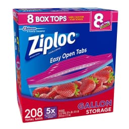 Ziploc Double Zipper Storage Gallon - 4/52 Count - Thumbnail 3
