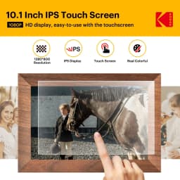 Kodak 10-inch WIFI Digital Picture Frame with 32GB Storage, IPS Touch Screen, Gift for Loved One – Wood - Thumbnail 2