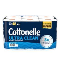 Cottonelle Ultra Clean Toilet Paper, 12 Mega Rolls - Thumbnail 9