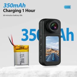 Mini Action Camera 64GB ,Thumb POV Portable Body Cam Wearable Video Recorder, Helmet Mount, Magnetic Sport DV for Cycling, Motorcycle ,Pet, Vlog - Thumbnail 7
