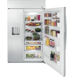 GE PSB48YSNSS 28.7 Cu. Ft. Built-In Side-by-Side Refrigerator With External Water Dispenser - Thumbnail 2