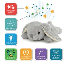 Cloud b Dream Buddies Bunny Star Constellation Night Light Mini Plush Toy - Thumbnail 4