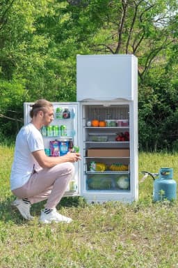 Top Freezer Propane Refrigerator 13.4 Cu ft 110V/LPG, Garage RV Cottages Chalets Use Offgrid - Thumbnail 5